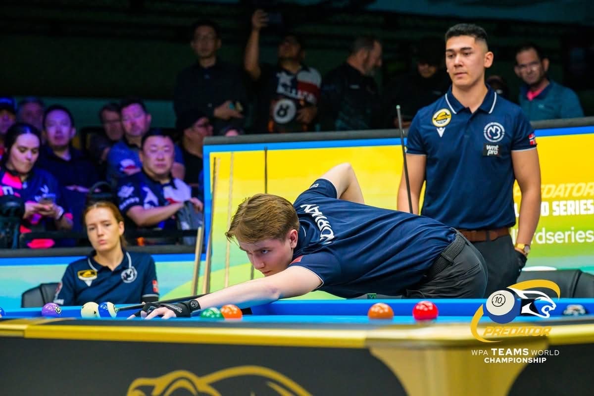 Norsk landslagsspiller i aksjon under WPA Teams World Championship