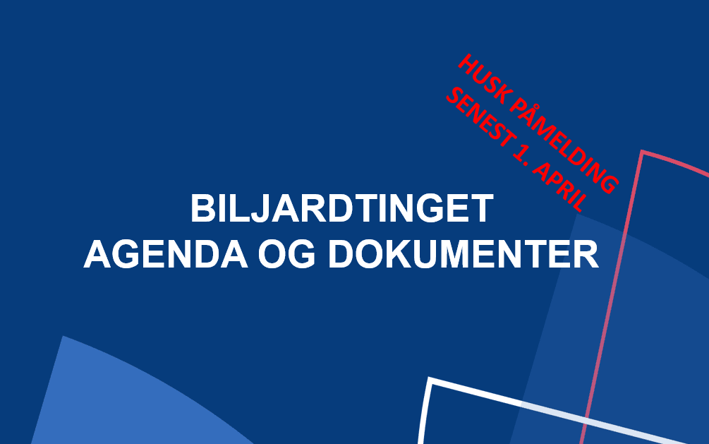 Biljardting/Fagdag 2026 - OPPDATERT