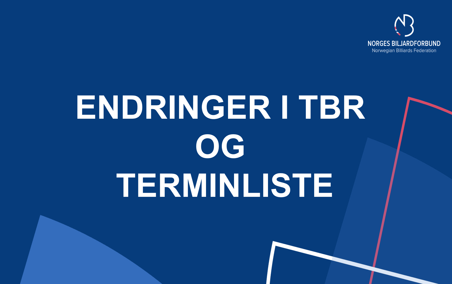 Terminliste og turneringsbestemmelser