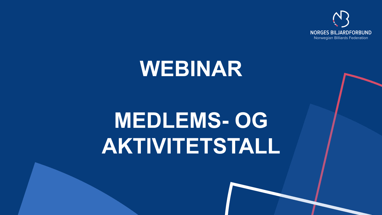 Webinar - Medlems- og aktivitetstall